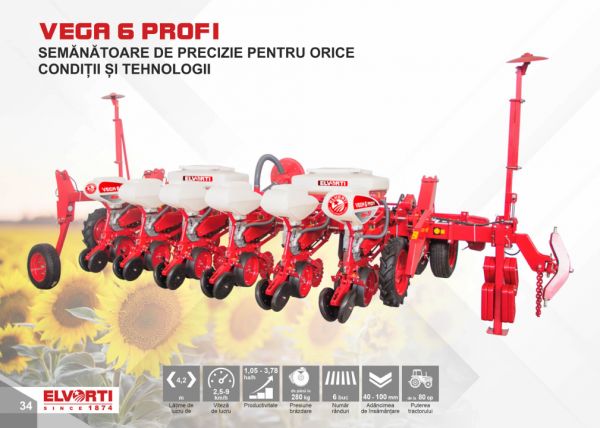 Semanatoare Pneumatica ELVORTI VEGA 6-8 PROFI - imagine 6