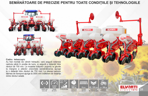 Semanatoare Pneumatica ELVORTI VEGA 6-8 PROFI - imagine 3